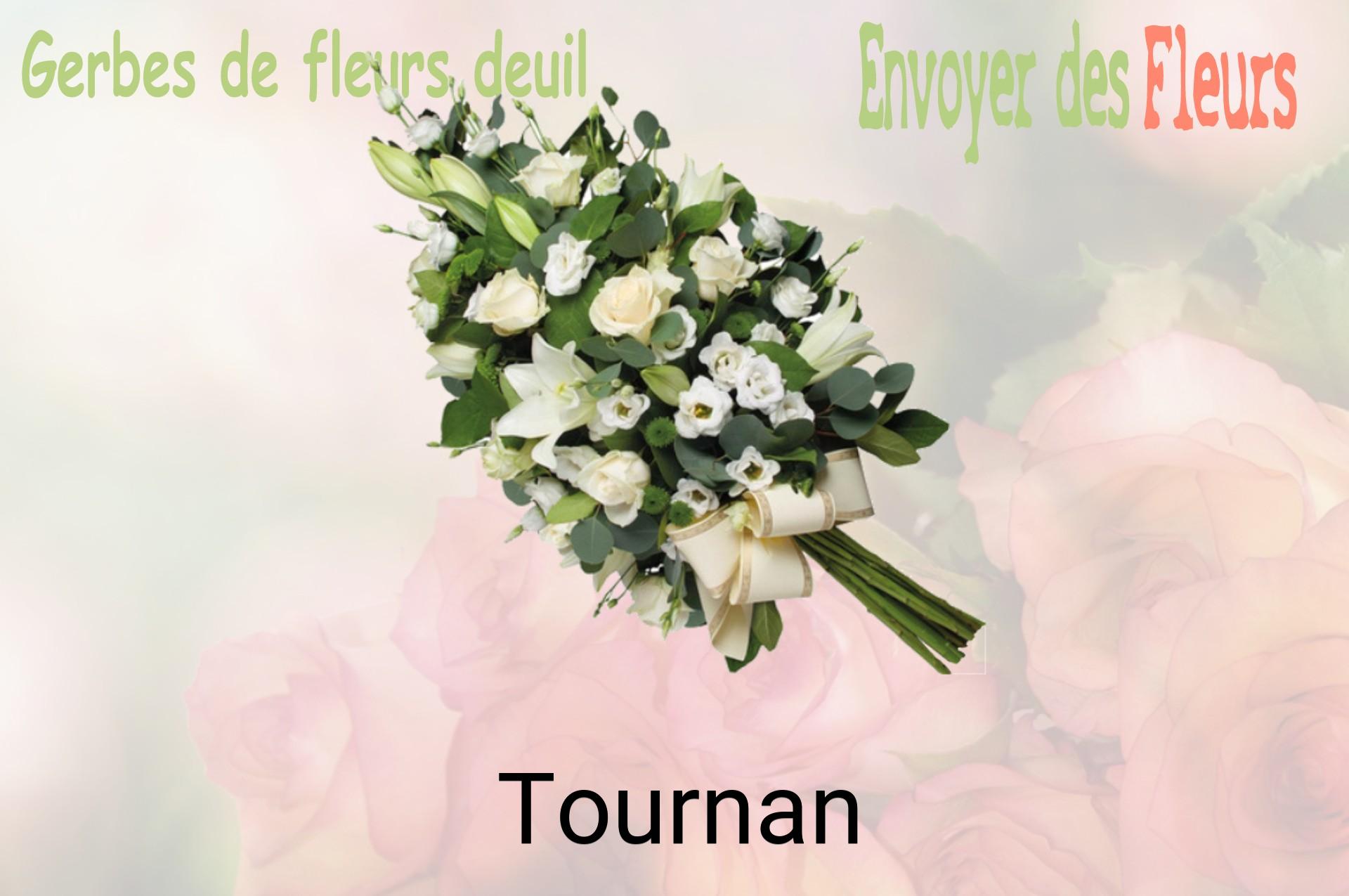 Gerbe de fleurs de deuil livrée à Tournan